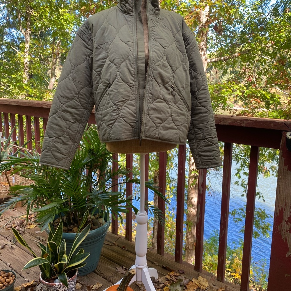 Lucky Brand Carry On Quilted Jacket  Capulet Olive